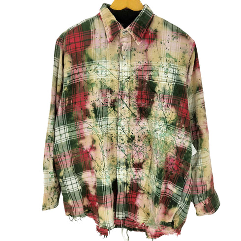 エルエルビーン L.L.Bean 80-90S MADE IN USA ペイントデザインカットオフBDシャツ メンズ