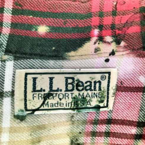 エルエルビーン L.L.Bean 80-90S MADE IN USA ペイントデザインカットオフBDシャツ メンズ