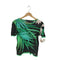 レオナール LEONARD アロエ柄 クルーネックTシャツ レディース import:M