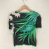 レオナール LEONARD アロエ柄 クルーネックTシャツ レディース import:M