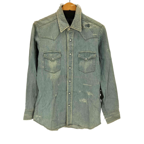 スナップボタンデニムウエスタンシャツ メンズ JPN:2