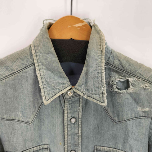 スナップボタンデニムウエスタンシャツ メンズ JPN:2