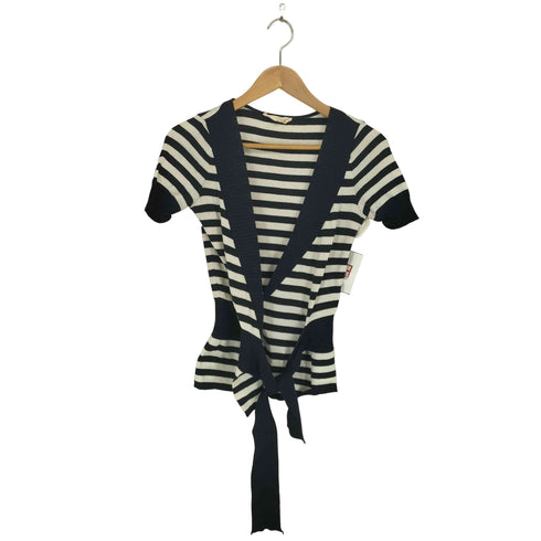 ヴァレンティノ Valentino ボーダーカシュクールVネックカーディガン レディース import:S