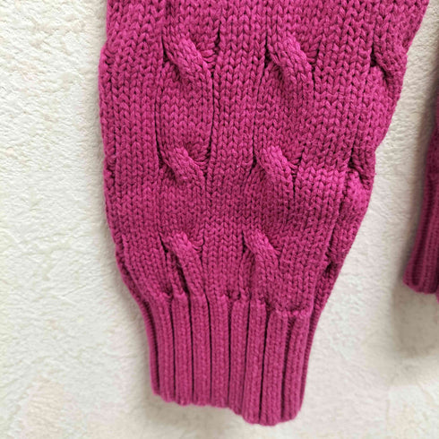 ラルフローレン RALPH LAUREN ポニー刺繍 ケーブルコットンニットセーター レディース import:S