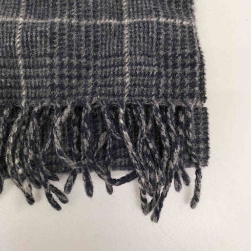 ポロラルフローレン POLO RALPH LAUREN ポニー 刺繍 ハウンドトゥースチェック フリンジ ウール マフラー メンズ