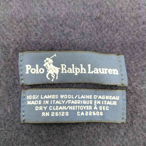 ポロラルフローレン POLO RALPH LAUREN マルチポニー 刺繍 フリンジ ウール マフラー メンズ