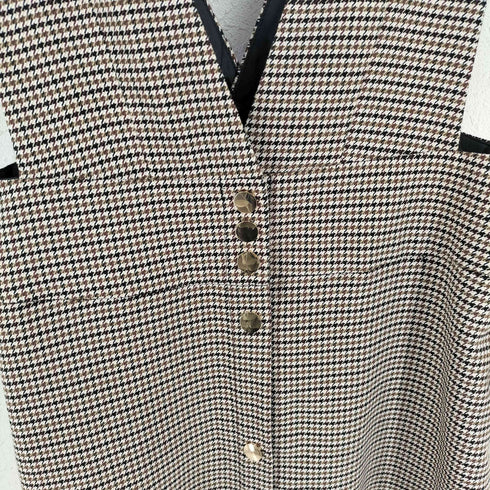 ザラ ZARA チェック柄 ジャンパースカート レディース M