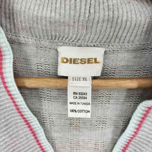 ディーゼル DIESEL Vネック 五分袖 カーディガン Y2K メンズ import:XL