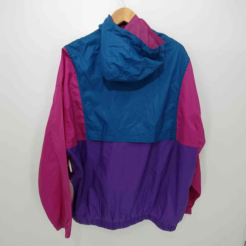 コロンビア Columbia 90s 短丈 白タグ マルチカラー プルオーバー ナイロン アノラックパーカー メンズ import:XL