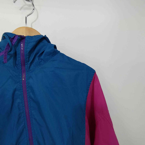 コロンビア Columbia 90s 短丈 白タグ マルチカラー プルオーバー ナイロン アノラックパーカー メンズ import:XL