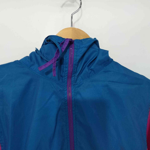 コロンビア Columbia 90s 短丈 白タグ マルチカラー プルオーバー ナイロン アノラックパーカー メンズ import:XL
