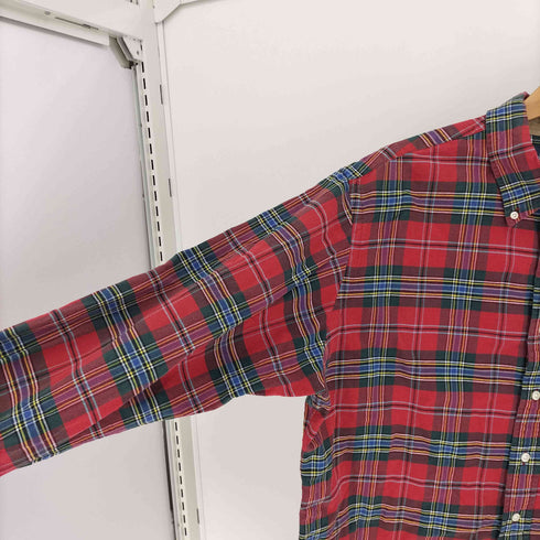 ラルフローレン RALPH LAUREN 90S DUSTOMU FIT ポニー刺繍 L/S BD シャツ タータンチェック メンズ import:XL