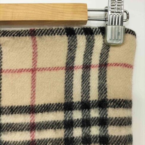 バーバリーロンドン BURBERRY LONDON ノバチェック フリンジ ウールマフラー レディース