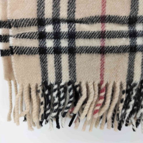 バーバリーロンドン BURBERRY LONDON ノバチェック フリンジ ウールマフラー レディース
