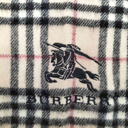 バーバリーロンドン BURBERRY LONDON ノバチェック フリンジ ウールマフラー レディース