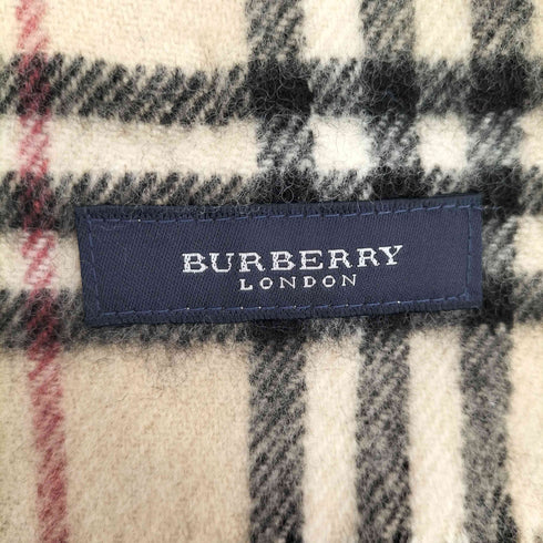 バーバリーロンドン BURBERRY LONDON ノバチェック フリンジ ウールマフラー レディース
