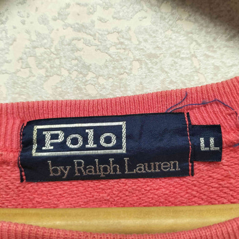 ポロバイラルフローレン Polo by RALPH LAUREN 90s Vガゼット ポニー刺繍クルーネックスウェット メンズ LL