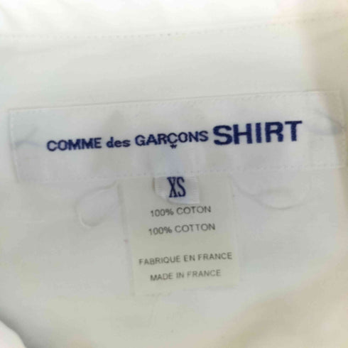 コムデギャルソンシャツ COMME des GARCONS SHIRT 18SS 水玉模様 ダメージ加工 アップリケシャツ メンズ JPN:XS