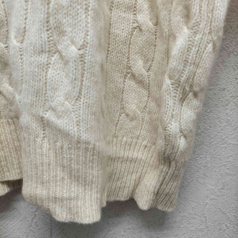 ポロラルフローレン POLO RALPH LAUREN ポニー刺繍 Vネックウールケーブルニットセーター メンズ S