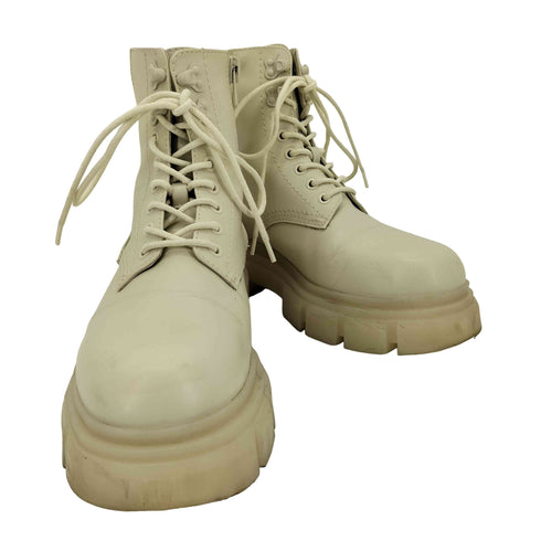 ザラ ZARA シアー チャンキーブーツ トラックソール レディース EUR:39