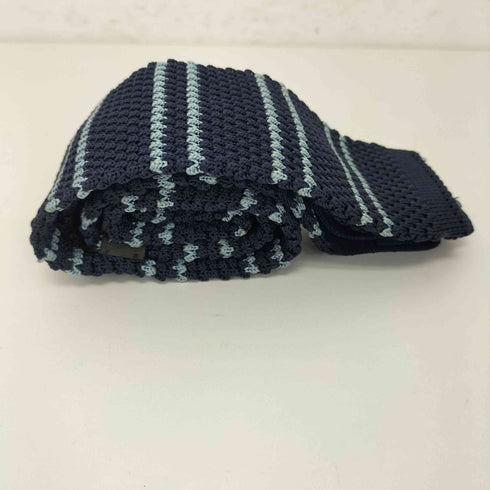 バーニーズニューヨーク BARNEYS NEWYORK シルク100 ボーダー ニットネクタイ メンズ