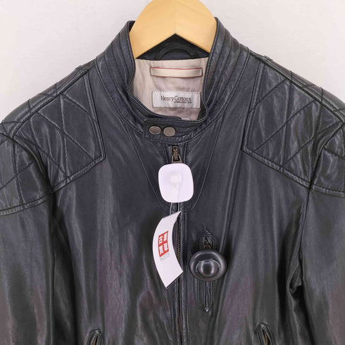 ヘンリーコットンズ Henry Cottons シープレザーバイカージャケット メンズ 46