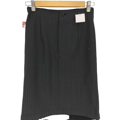 トリココムデギャルソン tricot COMME des GARCONS AD1989 渡辺淳弥 (Junya Watanabe) 期 ストライプ ニット切替 タイトスカート レディース JPN:M