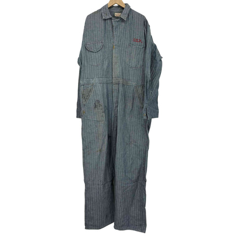 50S master garment AUTO-TECH チェーンステッチ ヘリンボーン つなぎ メンズ 46