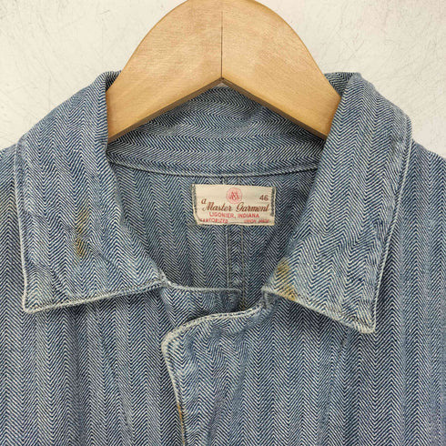 50S master garment AUTO-TECH チェーンステッチ ヘリンボーン つなぎ メンズ 46