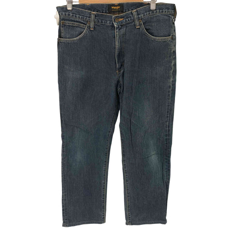 ラングラー Wrangler 革パッチ ストレート デニム パンツ メンズ 36