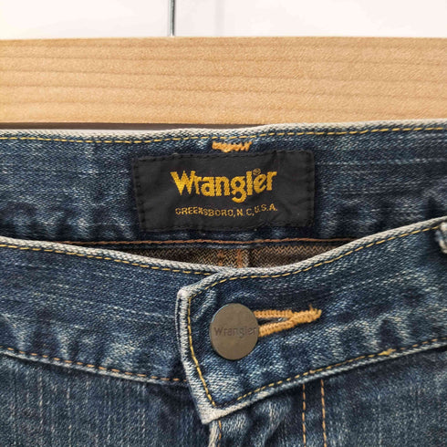 ラングラー Wrangler 革パッチ ストレート デニム パンツ メンズ 36
