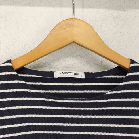 ラコステ LACOSTE ワニ刺繍ロゴ ボーダーバスクシャツ メンズ S