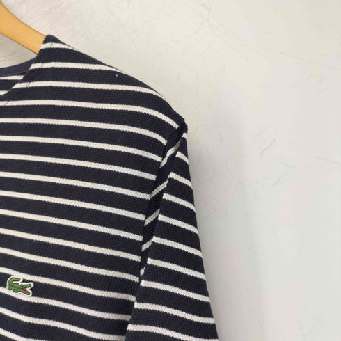 ラコステ LACOSTE ワニ刺繍ロゴ ボーダーバスクシャツ メンズ S