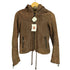 DOMA LEATHER シープレザー フーデッド ジップアップジャケット レディース