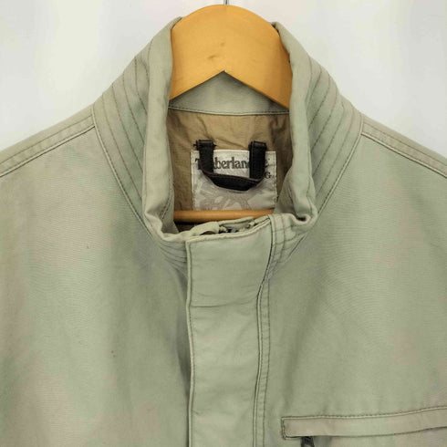 ティンバーランド Timberland スタンドカラー 比翼 ジップアップ コットンジャケット メンズ