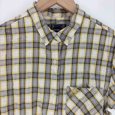 フレッドペリー FRED PERRY ロゴ刺繍 マドラスチェック S/S ワンピース レディース UK:8