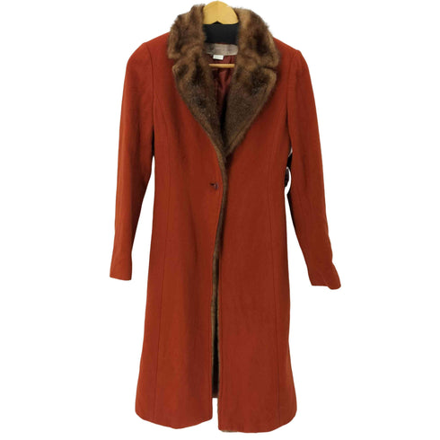 OBZEE KANG JIN YOUNG ウール混 ファーコート レディース 55