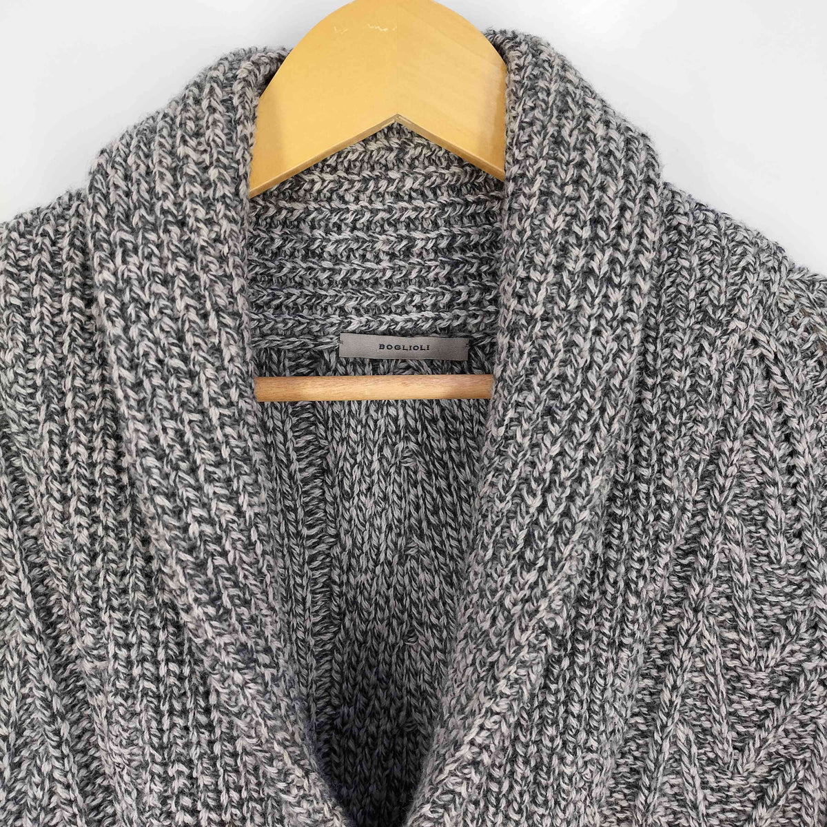 ボリオリ BOGLIOLI イタリア製 ダブルブレスト ウールシルク ショール