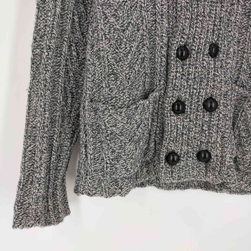 ボリオリ BOGLIOLI イタリア製 ダブルブレスト ウールシルク ショールカラーニットカーディガン メンズ import:XS