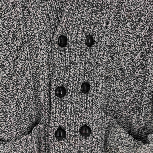 ボリオリ BOGLIOLI イタリア製 ダブルブレスト ウールシルク ショールカラーニットカーディガン メンズ import:XS