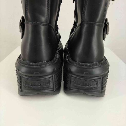 AYUSTONG ブラック 厚底ロングブーツ レディース 36