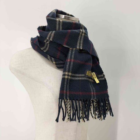 イングランド製 カシミヤ100 チェック柄 マフラー レディース