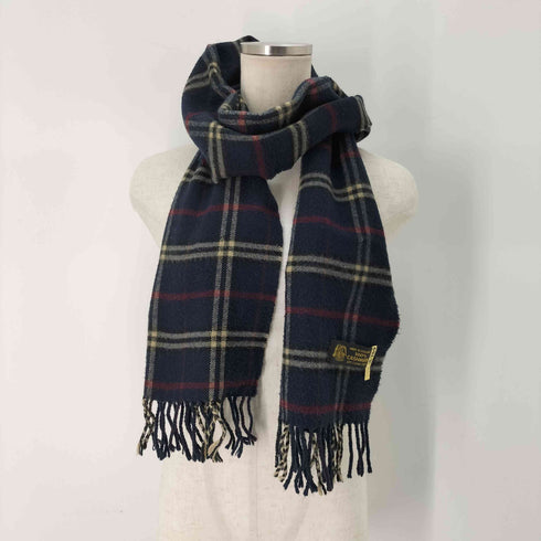 イングランド製 カシミヤ100 チェック柄 マフラー レディース