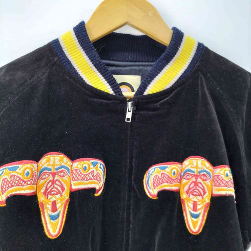 サイクル Cycle talonジップ 刺繍 ベルベット ボンバージャケット スタジャン メンズ