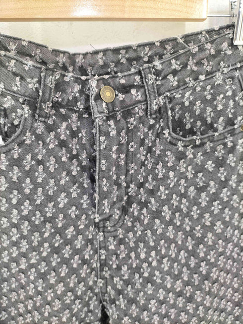 クラッシュ加工 デニムパンツ レディース M