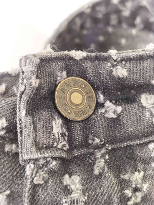 クラッシュ加工 デニムパンツ レディース M