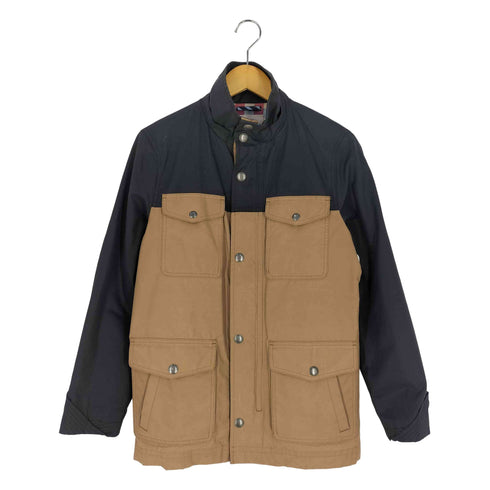 ブルックスブラザーズレッドフリース BROOKS BROTHERS REDFLEECE 裏地チェック柄 マルチポケット バイカラー コーティングジャケット メンズ import:XS