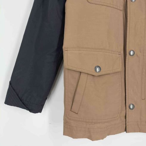 ブルックスブラザーズレッドフリース BROOKS BROTHERS REDFLEECE 裏地チェック柄 マルチポケット バイカラー コーティングジャケット メンズ import:XS