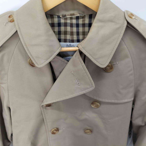 アクアスキュータム AQUASCUTUM 80s 英国製 ダブルトレンチコート メンズ