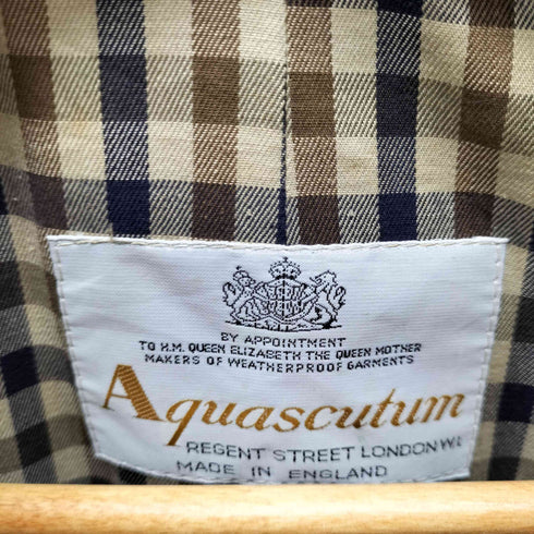 アクアスキュータム AQUASCUTUM 80s 英国製 ダブルトレンチコート メンズ